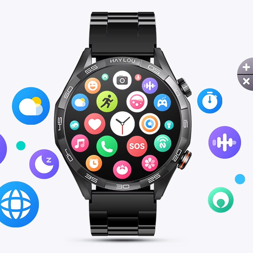 Smartwatch Haylou Solar 5, Pantalla AMOLED de 1,58″, IP68 a prueba de agua